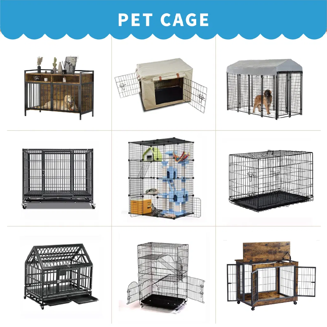 Heavy Duty Metal Frame Outside Pen Playpen Dog Run House with UV & Waterproof Cover and Secure Lock for Large to Small