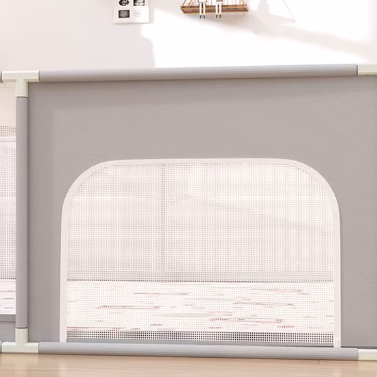 Parc pliable d'intérieur à grande maille avec tapis souples pour bébés