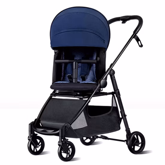 Poussette pliable et compacte pour bébé, fabrication de tissu en alliage d'aluminium, poussette de voyage compacte pour tout-petits
